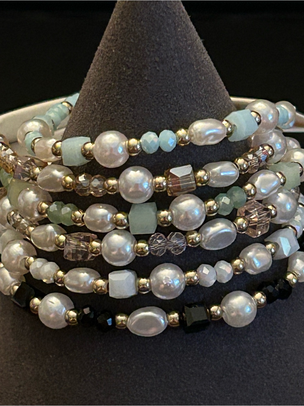 BUY 1 GET 1 FREE Freshwater Pearl Single Row Bracelet Assorted Color Accents